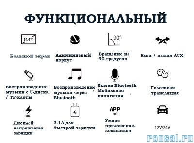 Автомобильный передатчик Bluetooth 5.0 mp3-плеер